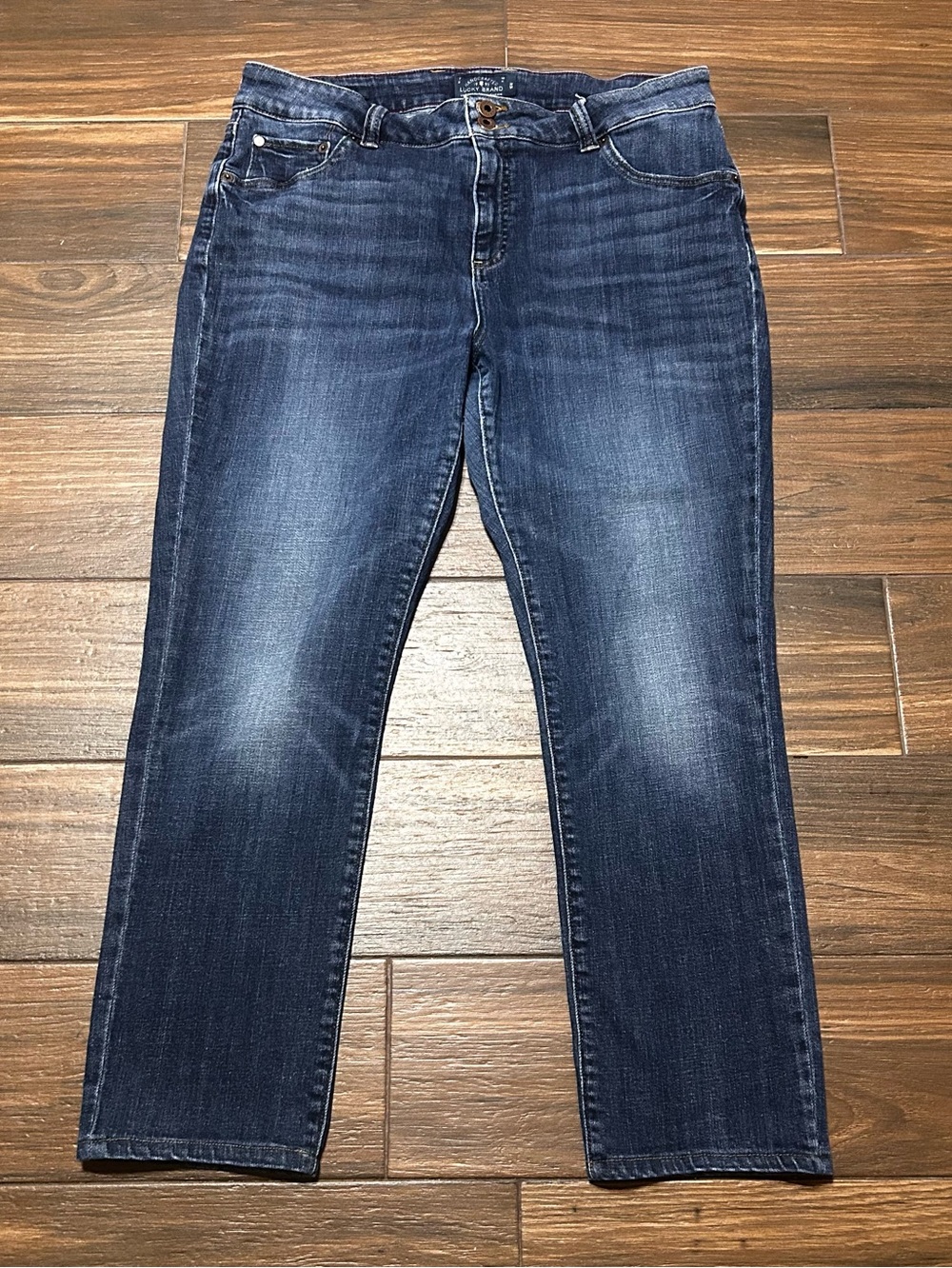 Lucky Brand Emma Straight Jeans 16W Medium Dark Wash